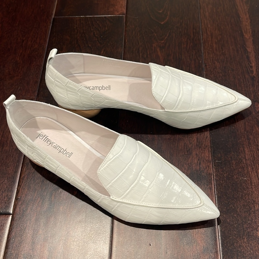 Woman Shoes by Jeffrey Campbell 7 M White Loafer